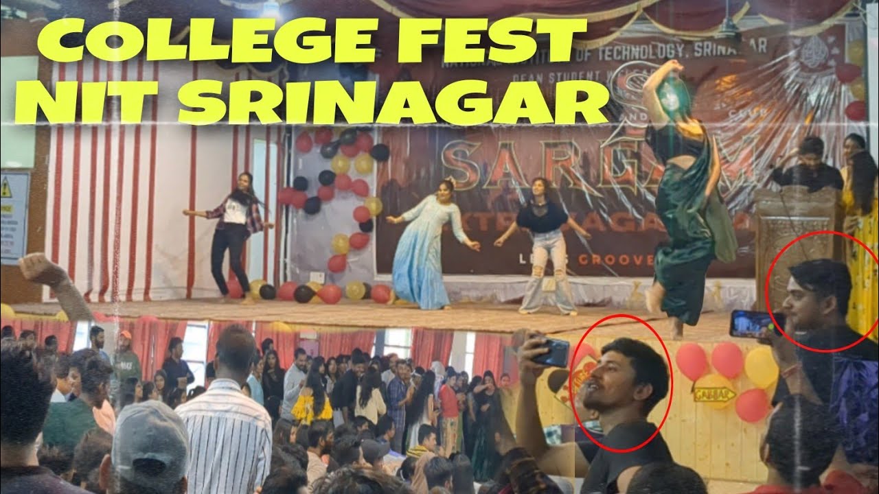 College Fest In NIT Srinagar 2023 || Girl Dance In NIT Srinagar || Freshers Party In NIT Srinagar
