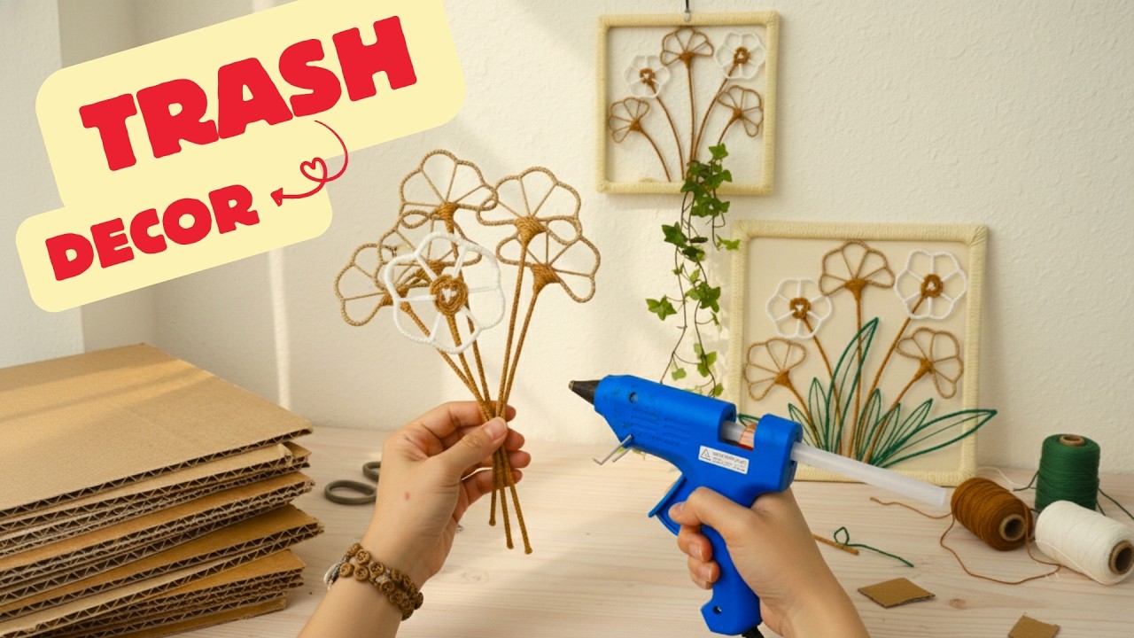 Я Увидел Декор для Стены за $80 в Магазине 😍… И Сделал Такой же из Картона! ♻️