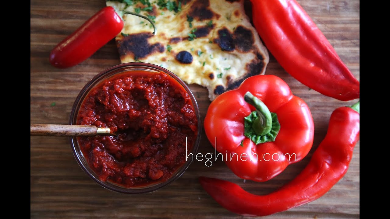 Roasted Red Pepper Paste Recipe - Red Pepper Dip - Heghineh Cooking Show