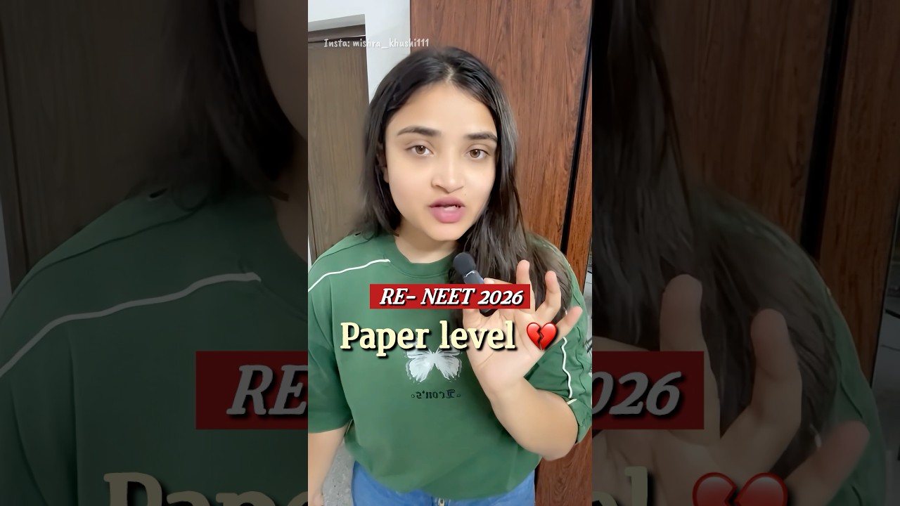 Re-NEET 2026 Paper Level! 💔 #neet #neet2026 #reneet #shorts #motivation