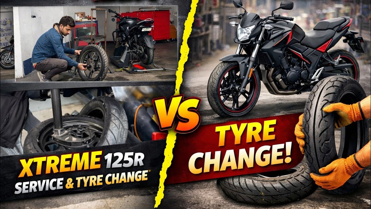 Xtreme 125r 6th service and tyre & Xtreme 160r tyre change | modified bikes reaction | sports bike|