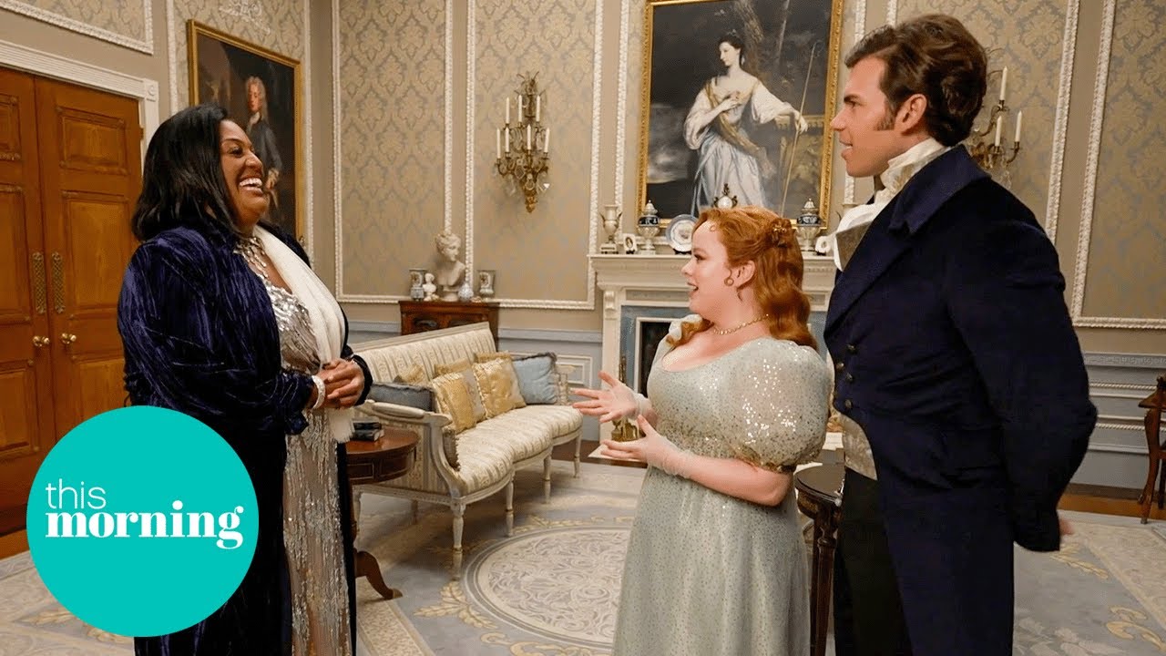 Alison Hammond Visits The Bridgerton Set With Nicola Coughlan & Luke Newton | This Morning