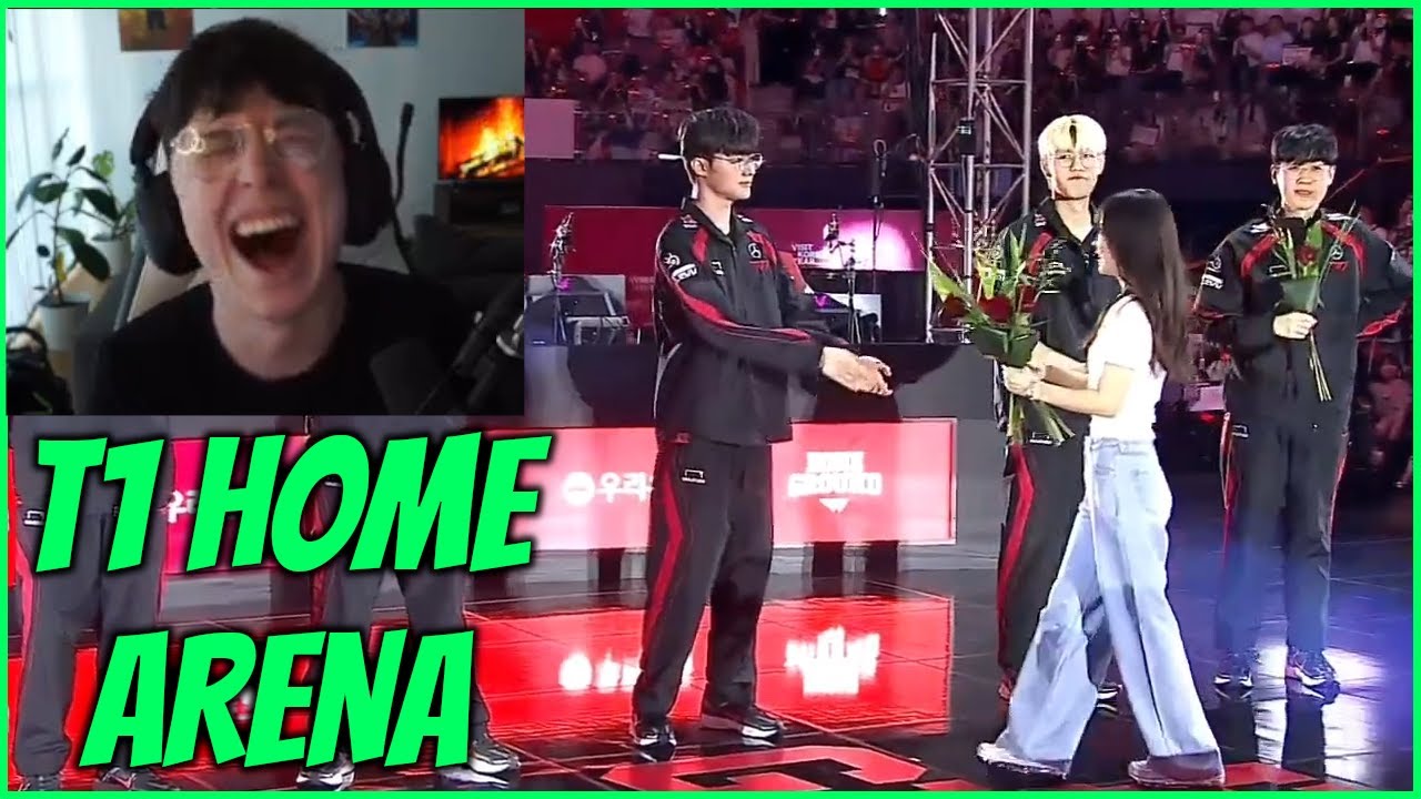 Caedrel Reacts To T1's HOME GROUND Arena