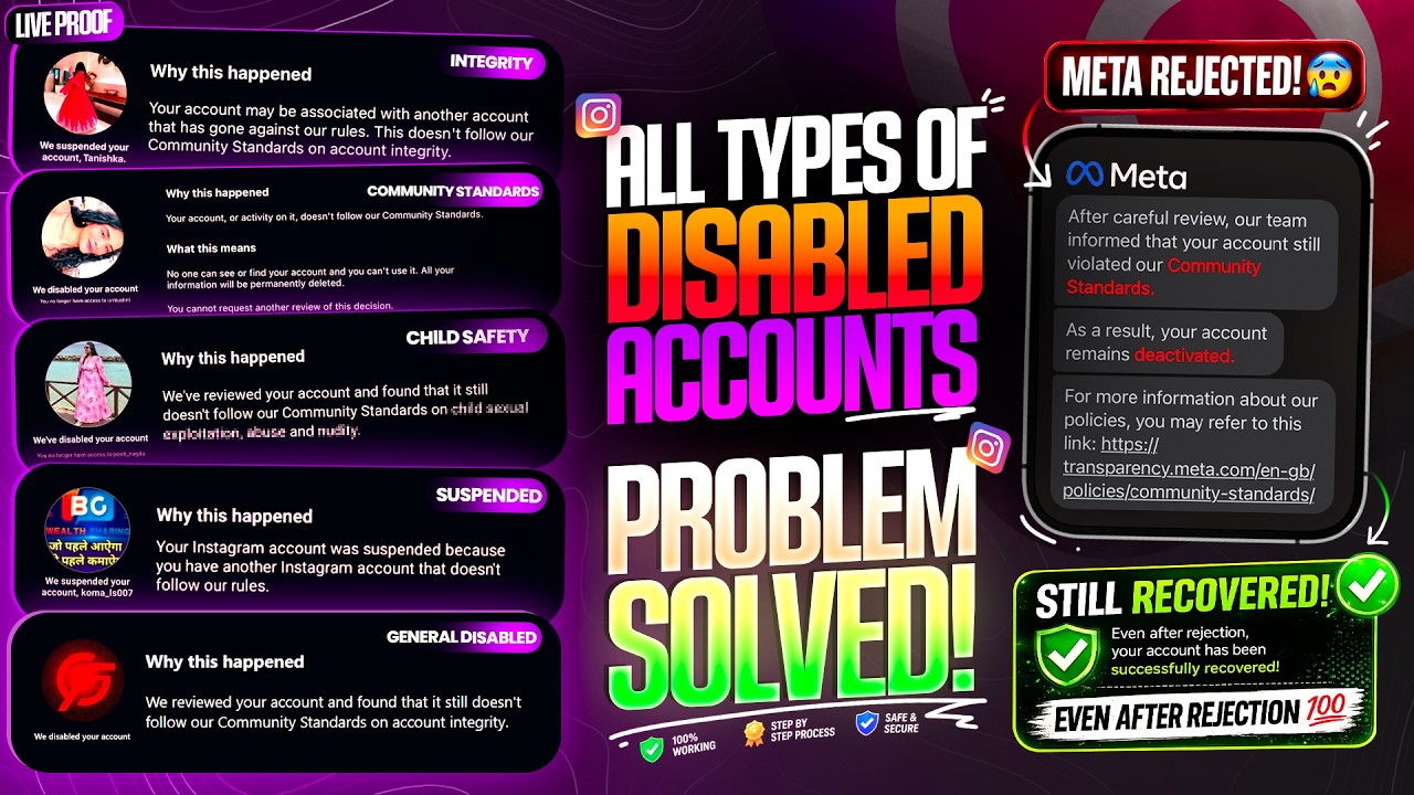 Instagram Account Disabled how to get back 😱 | instagram disabled account recovery 2026