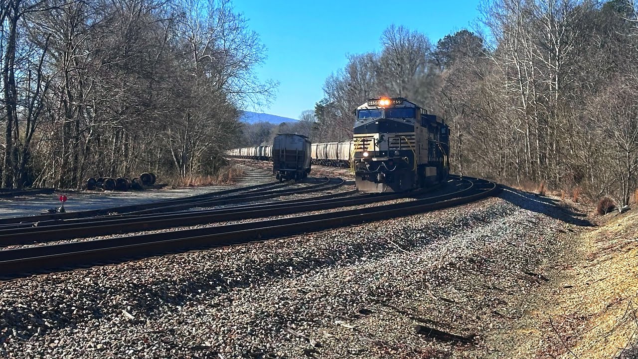 Northbound Norfolk Southern grain train 45R thru McCoy in Harriman Tennessee  