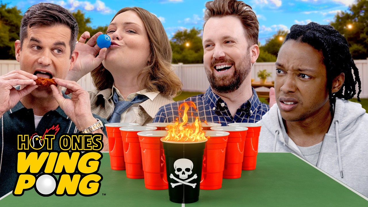 The Daily Show Plays Hot Ones Wing Pong