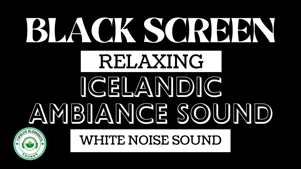 10 hours Icelandic Wind & Rain Ambience Sound For Studying Black Screen White Noise | Sleep, Relax