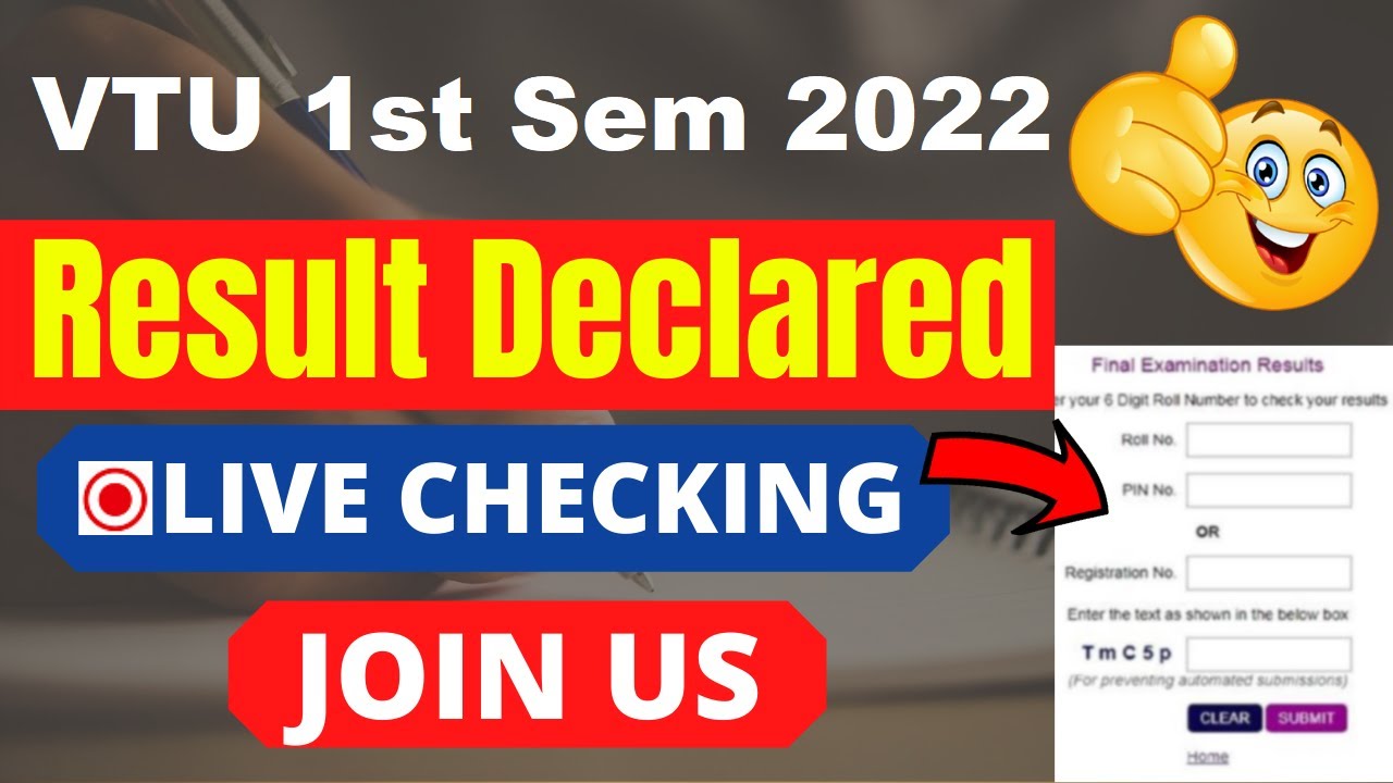 VTU 1st Sem 2022 Result (Declared) - How To Check VTU 1st Sem 2022 Result Here