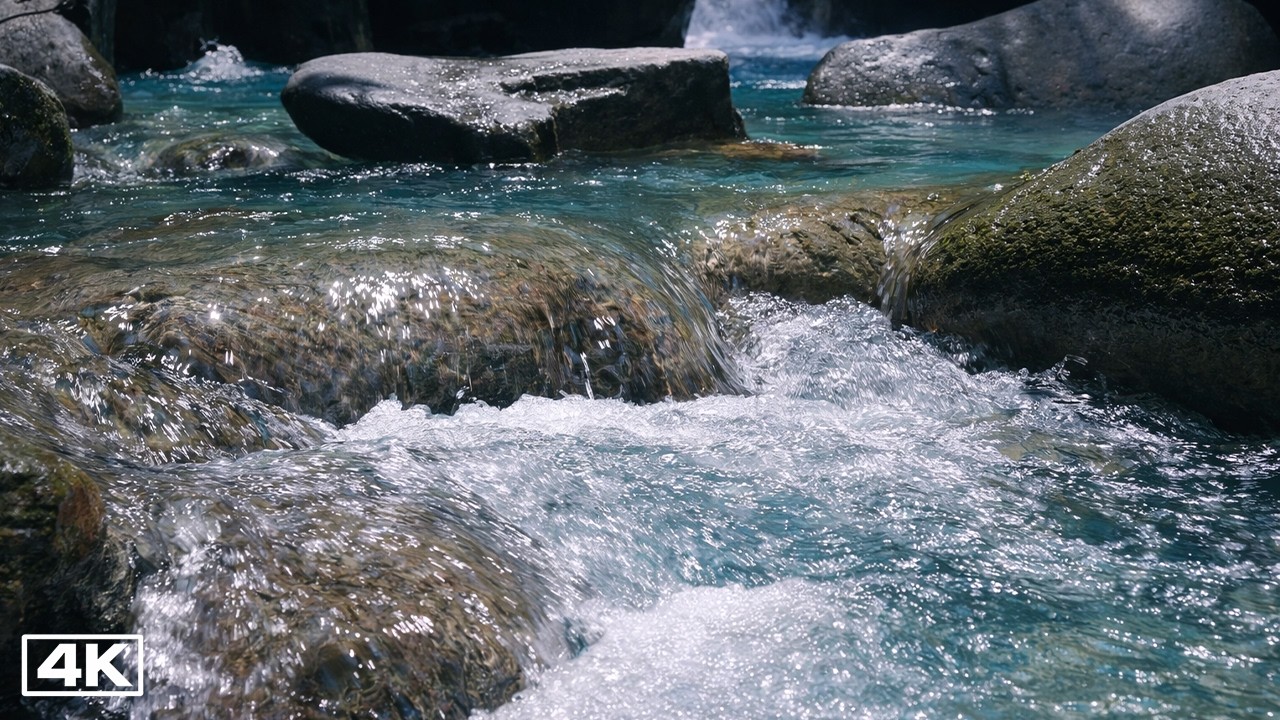 Clear River Sounds for Sleep and Focus • No Birds • Calm Water Ambience (4K)