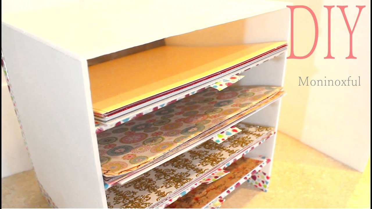 Cómo hacer Organizador para Papeles Decorativos - DIY