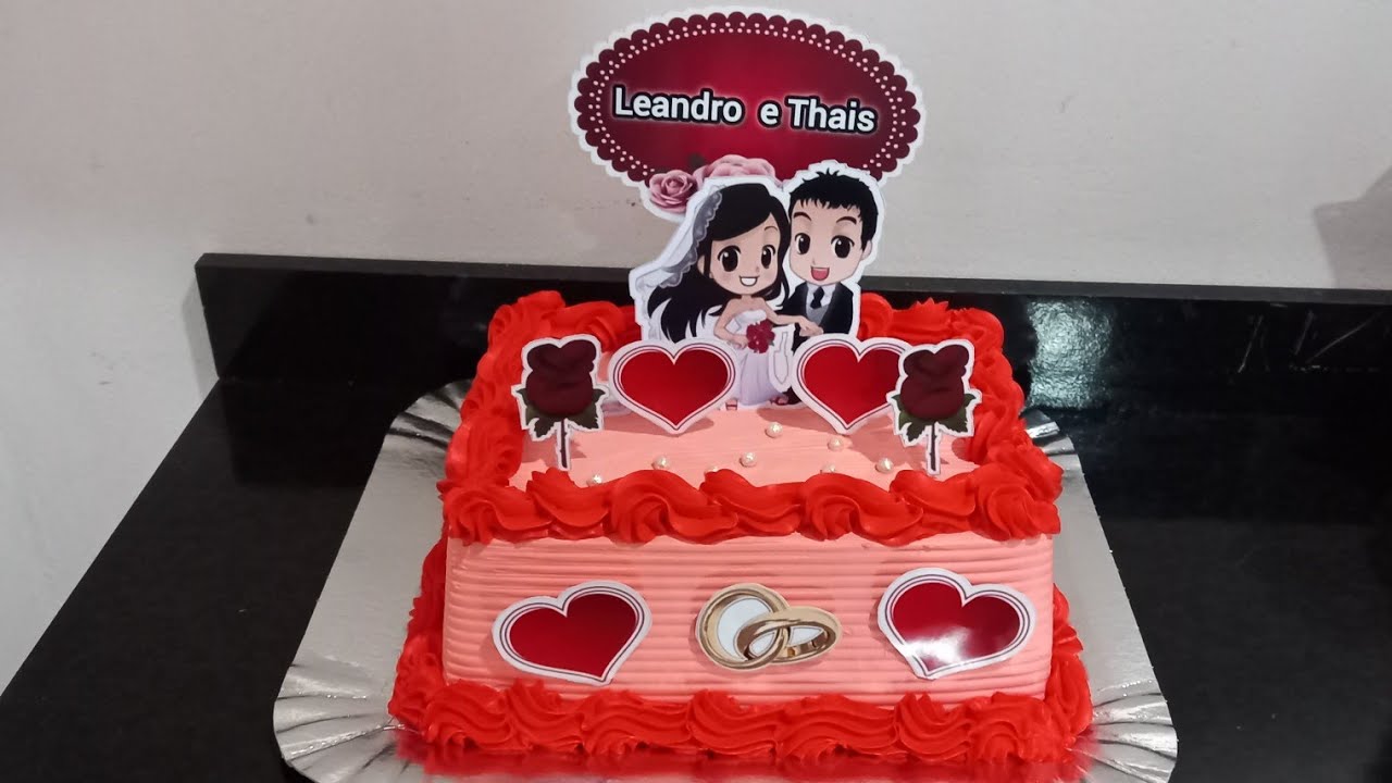DECORAÇÃO DE BOLO  DE CASAMENTO 
