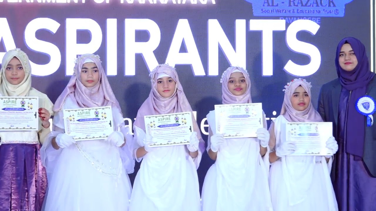 Nazirah Qur'an Completion Ceremony, Annual Day 2025-26; Aspire International School, Davanagere