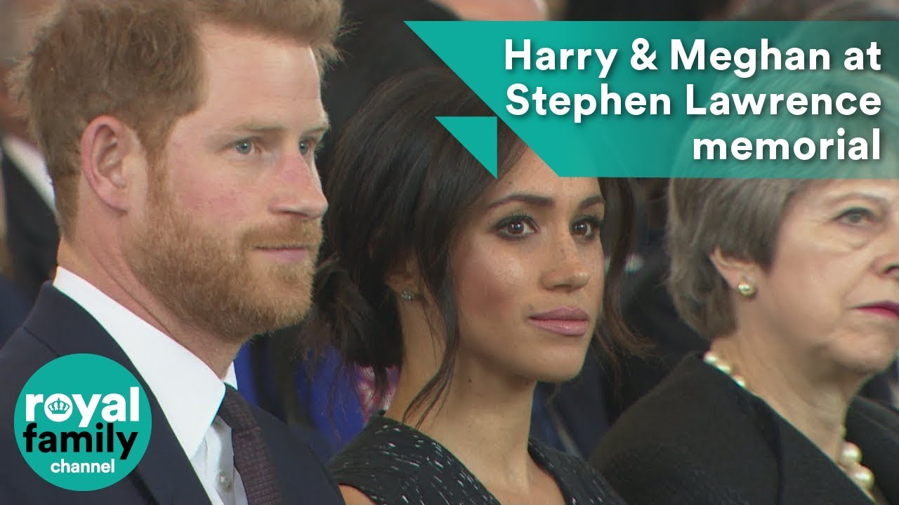 Prince Harry and Meghan Markle at Stephen Lawrence memorial