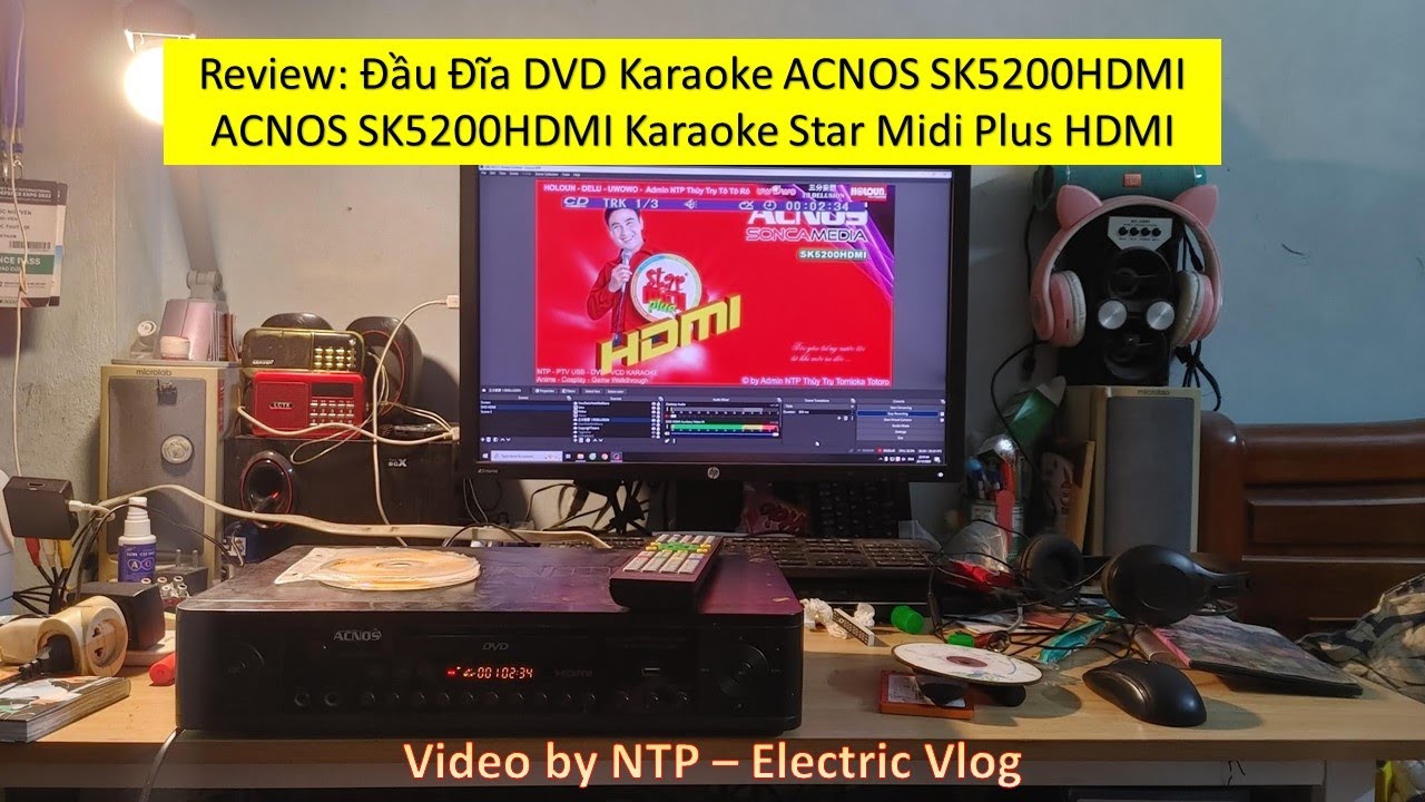 Review & Test: Đầu Đĩa DVD Karaoke ACNOS Star Midi Plus HDMI SK5200HDMI | ACNOS DVD Karaoke Player