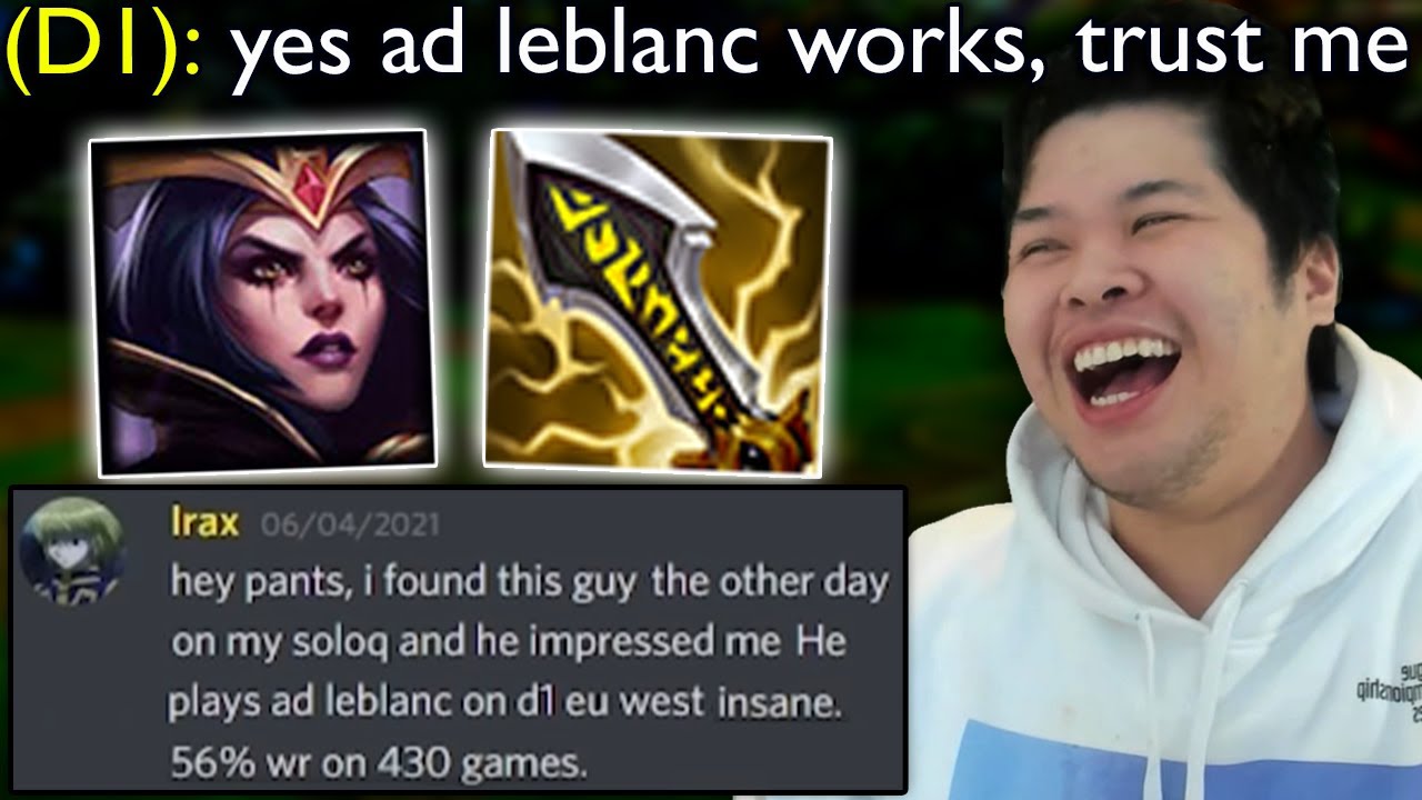 This guy smurfs every game with AD Leblanc in Diamond 1 EUW.. so I tried his build