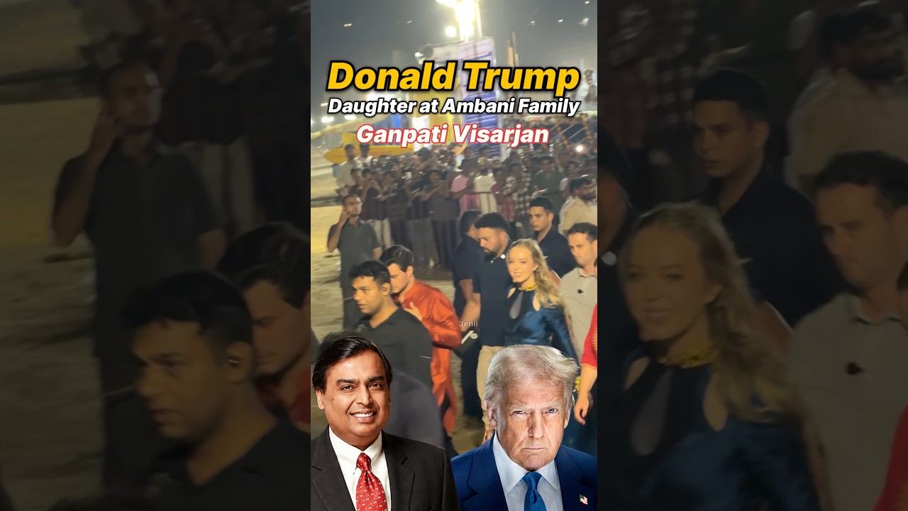 Donald Trump daughter at Ambani Ganpati Visarjan 😍 #shorts