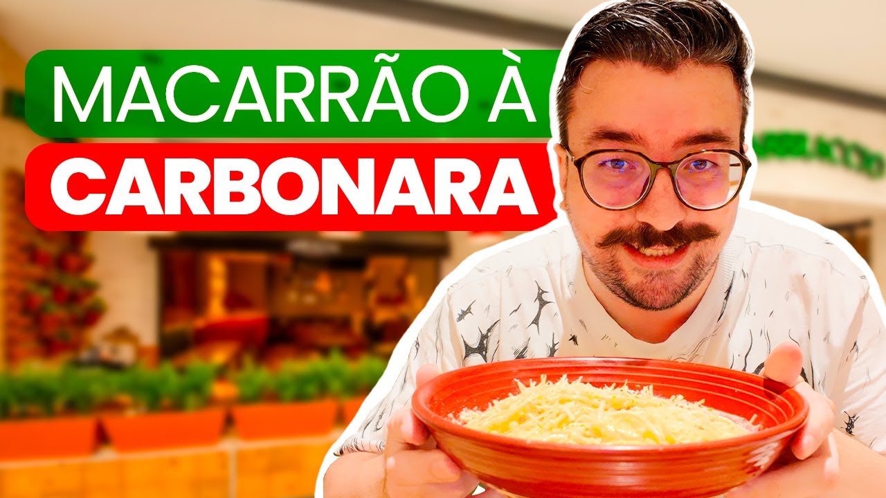 MACARRÃO À CARBONARA NO SHOPPING É BOM? RESTAURANTE ITALIANO ABBRACCIO | No Ponto Certo