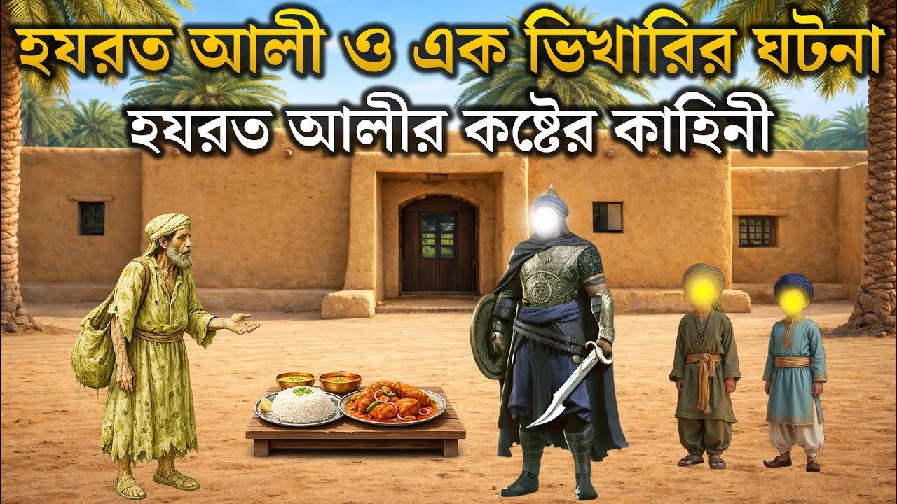 হযরত আলীও এক ভিখারীর ঘটনা | মা ফাতেমা ও এক ভিখারীর ঘটনা | হযরত আলীর কষ্টের জীবনী | ইসলামিক কাহিনী