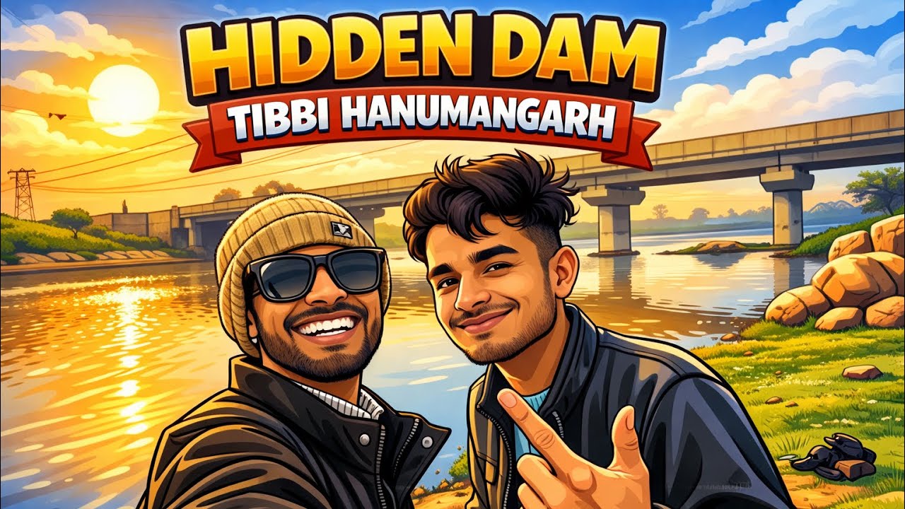 Hidden Dam Aa Gaye Tibbi Hanumangarh ke 😅🏞️