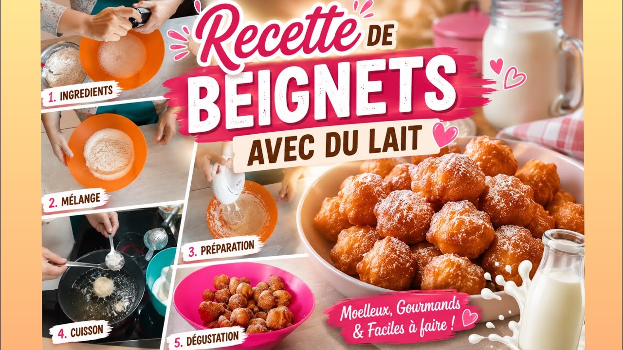 RECETTE DE BEIGNETS AVEC DU LAIT🍰
