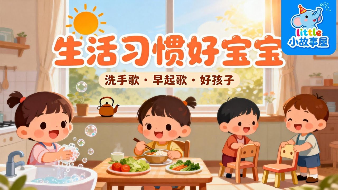 樂悠悠好行為兒歌｜洗手歌＋早起歌＋好孩子＋生活習慣合集