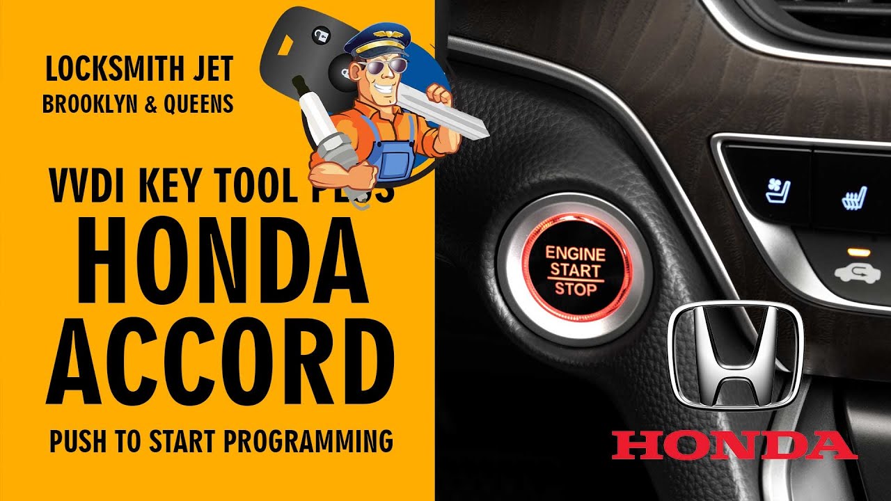 VVDI key tool plus | Honda Accord | Push to start programming
