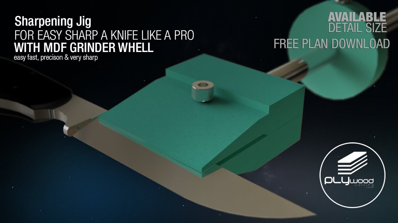 Sharpening Jig For Easy Sharp A Knife Like a Pro - Free Plan