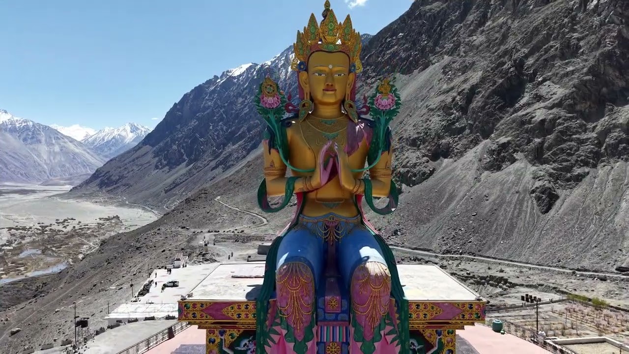 Diskit Monastery 4K #ladakh #diskitmonastery #incredibleindia #ladakhtourism