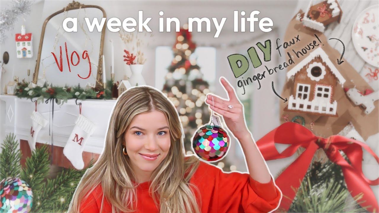 decorating our first home for christmas // + haul & DIY faux gingerbread houses // WEEKLY VLOG