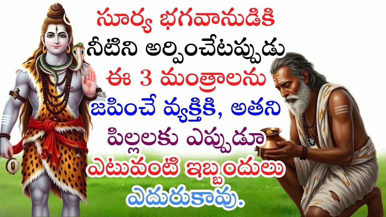 సూర్య భగవానుడికి నీటిని అర్పించే ముందు ఈ 3 మంత్రాలు జపించండి – మీ పిల్లల జీవితంలో ఎప్పుడూ కష్టాలు