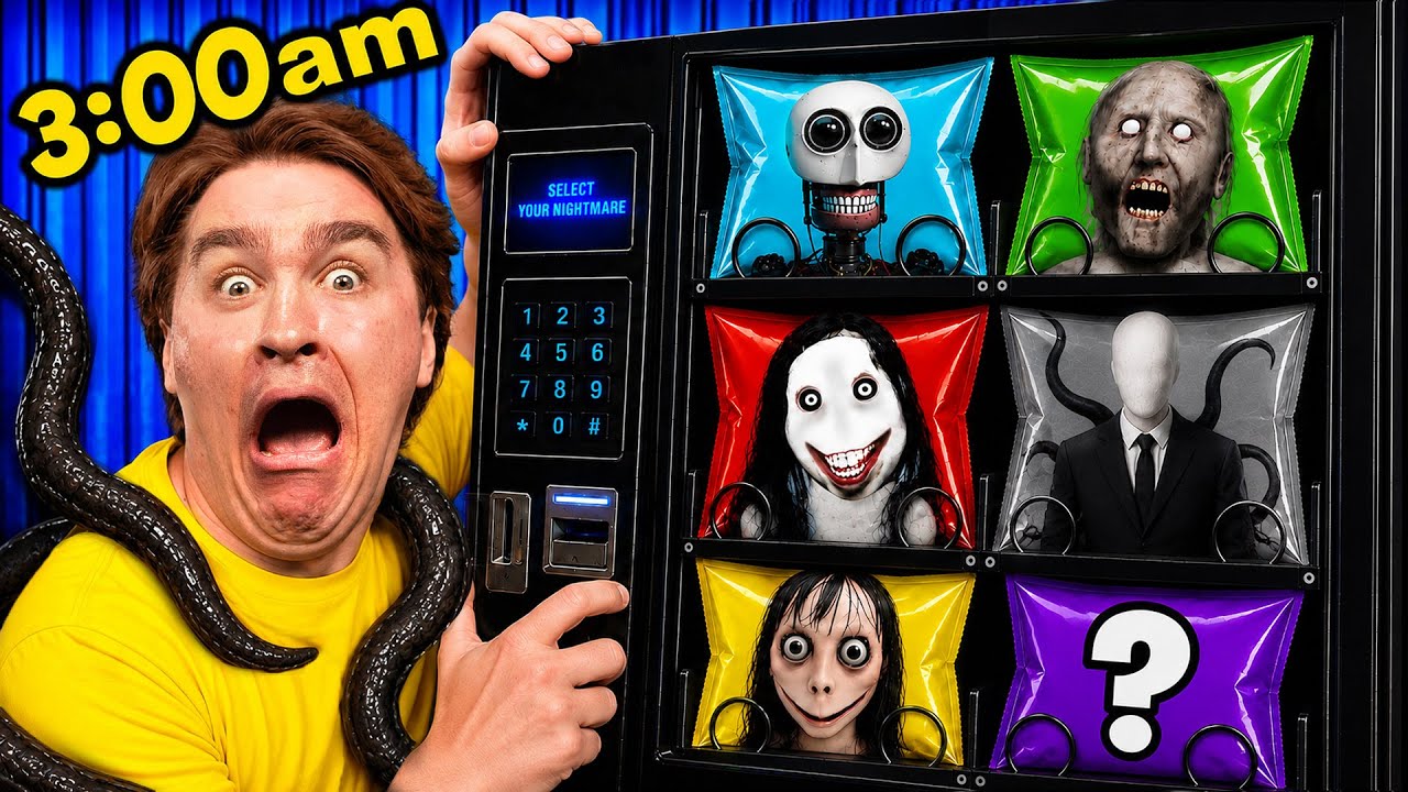 DO NOT OPEN MONSTER MYSTERY VENDING MACHINE PACKS AT 3AM! 🇺🇸