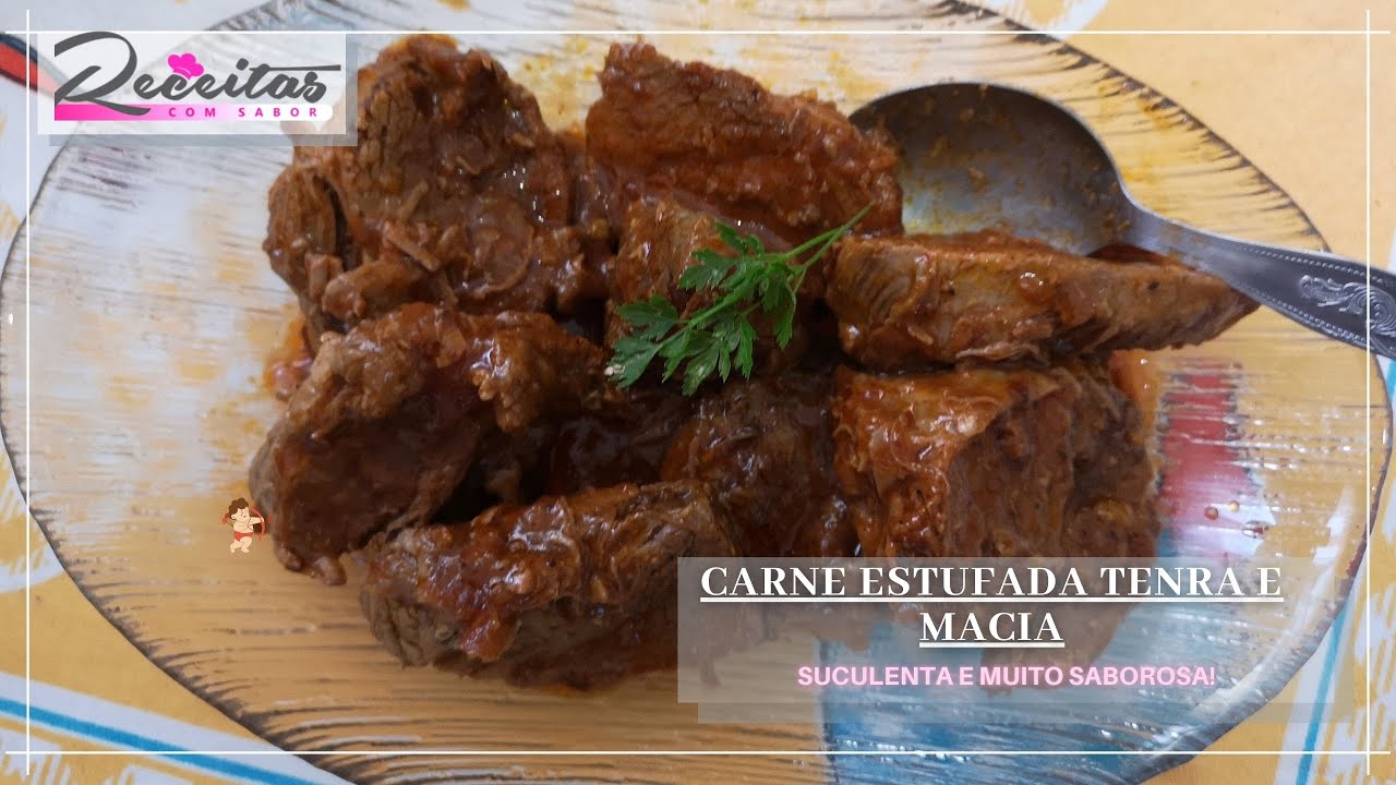 Carne estufada bem tenra e macia