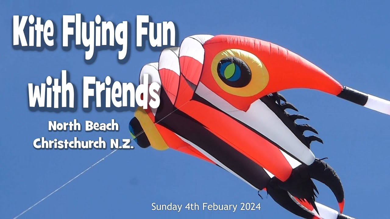 Kite Flying with Friends North Beach Christchurch N