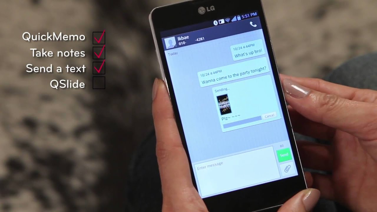 LG Optimus G: QuickSlide Fonksiyonu