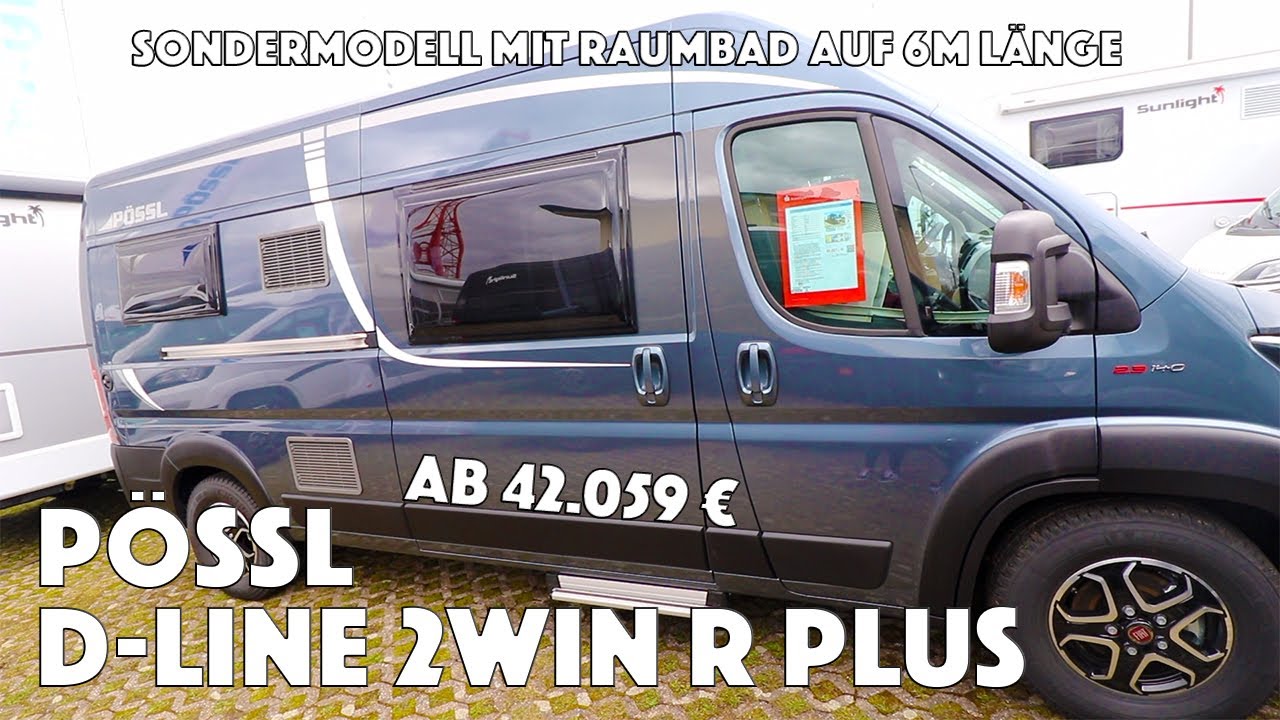 Pössl D Line 2WIN R Plus (2021) mit Raumbad auf 6m Länge I PIPE