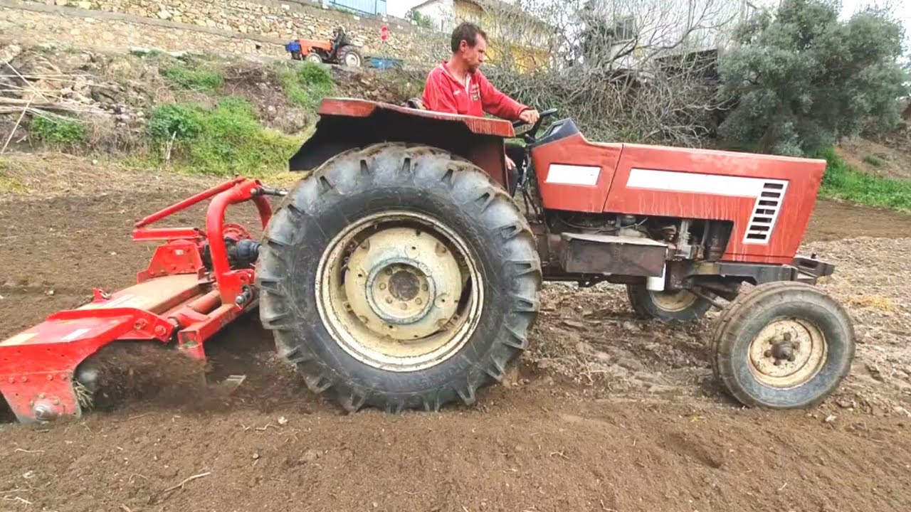 SENCE DE YÜKSEK DEVİRDE SÜRMÜYOR MU ? ( Türk Fiat 55-46 Rotovatör Çekiyor )