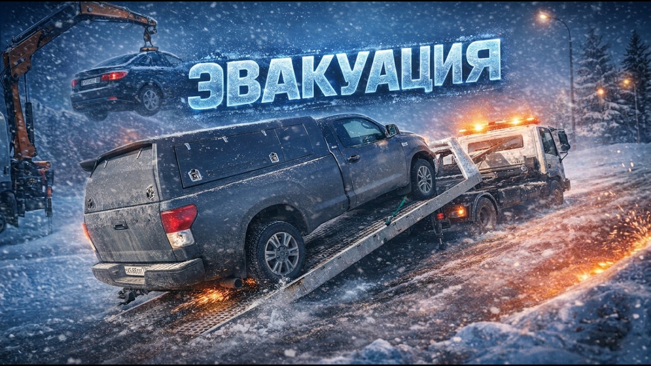 Отвёз авто с ЗАБЛОКИРОВАННЫМИ колёсами / Весна? не, не слышал / Работа на Эвакуаторе в Москве...