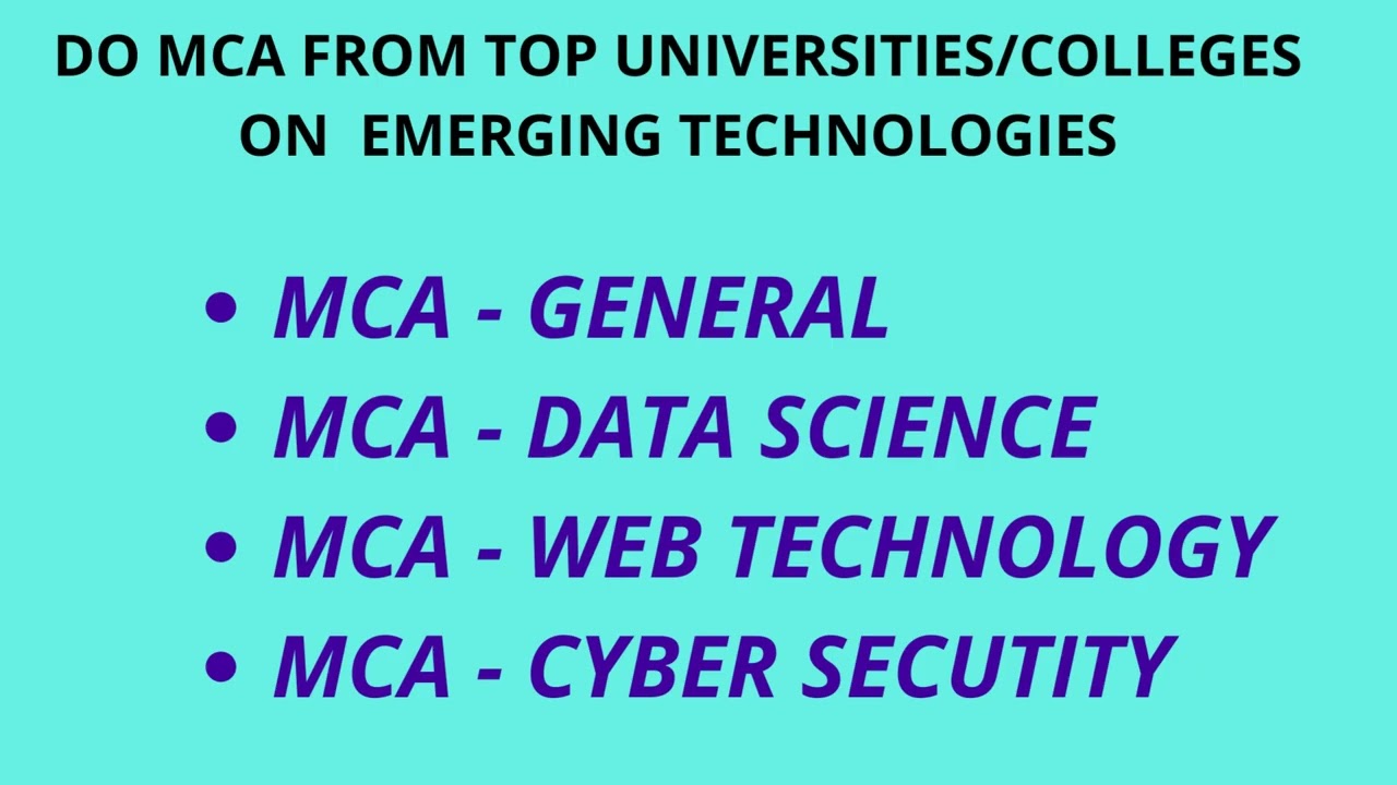 MCA ADMISSIONS OPEN 2022-24