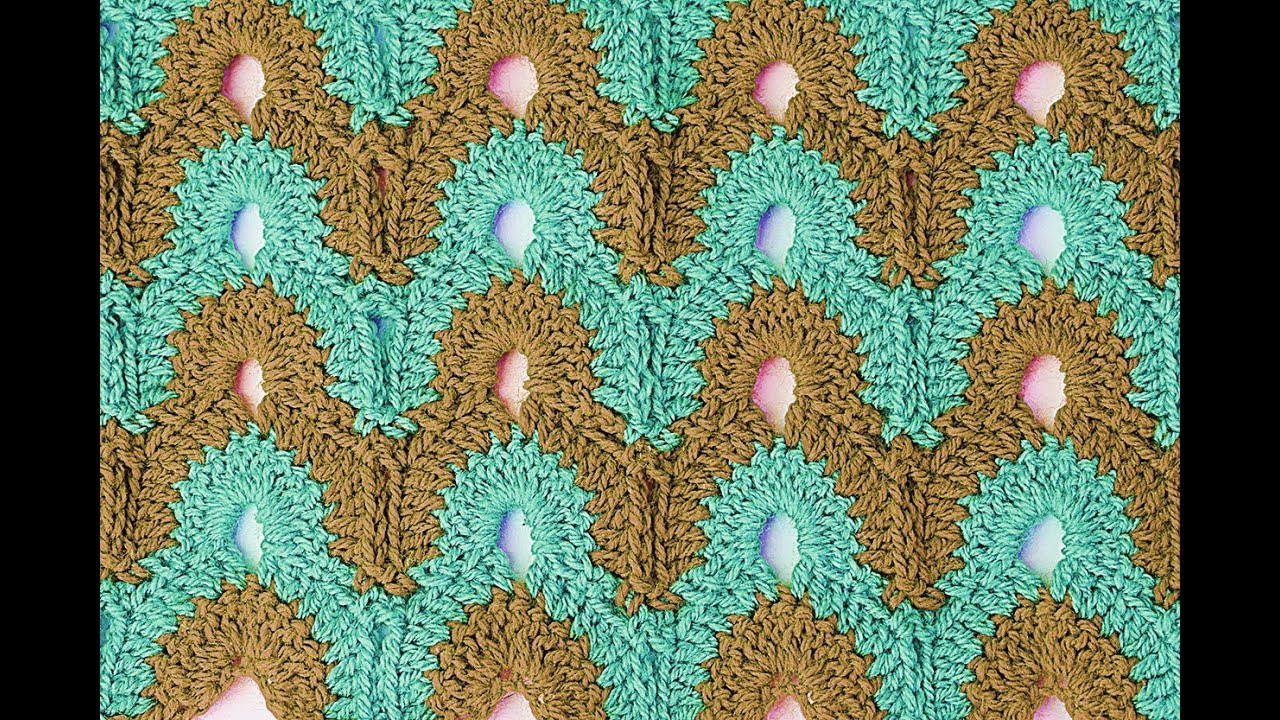 puntada de ondas a crocher reversible  muy fácil y rápido  #crochet #ganchillo
