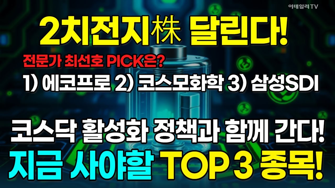 코스닥 3000p 향해 2차전지株가 함께 달린다!···지금 담아서 돈 벌만한 종목은? [돈되는 섹터&테마] | 마켓나우 3부(20260129)