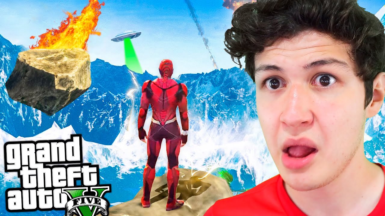 SOBREVIVIENDO al FIN del MUNDO como FLASH en GTA 5! (Mods)