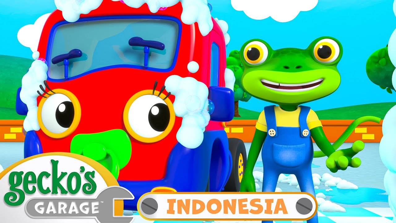 Tempat Cuci Mobil | Garasi Gecko | Kartun Populer Anak-Anak | Seru dan Mendidik