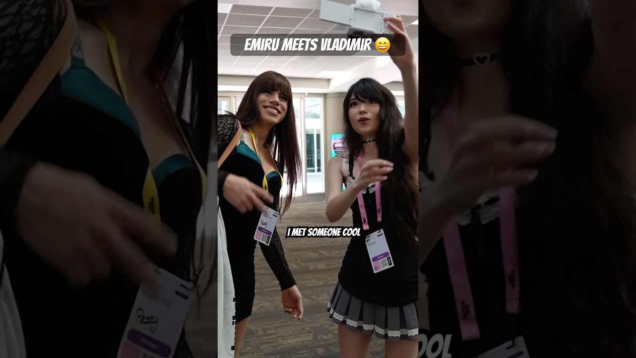 Emiru meets Vladimir 😁 #emiru #twitchcon