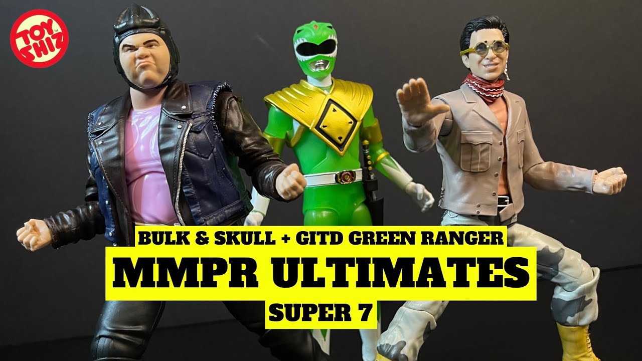2024 Power Rangers BULK & SKULL + RADIANT GLOW GREEN RANGER | MMPR Ultimates | Super 7