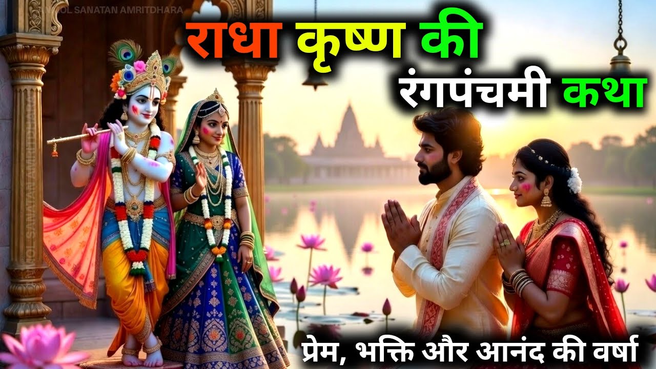 राधा-कृष्ण की रंगपंचमी | प्रेम, भक्ति और आनंद की वर्षा | Radha Krishna #krishna #radha #holi #bhakti