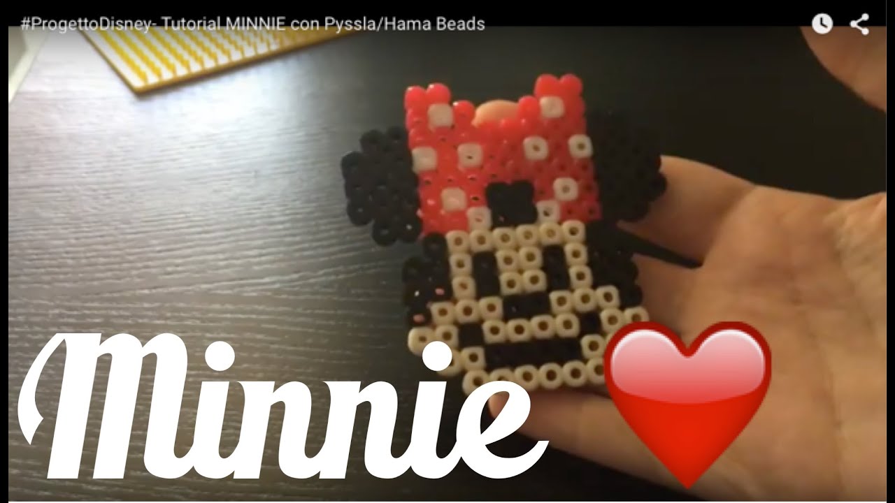 Con le Pyssla Tutorial MINNIE Hama Beads #ProgettoDisney