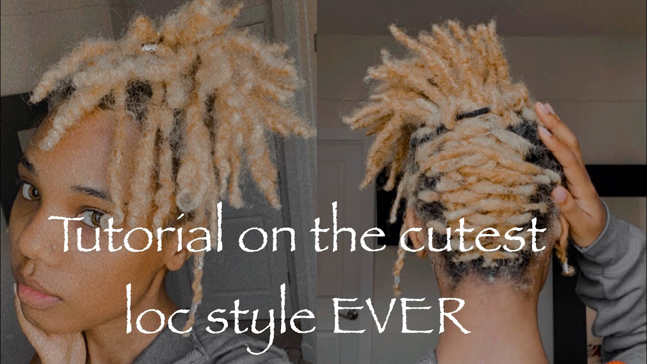 I did the cutest loc style ever (short loc approved) | Goldey Loc