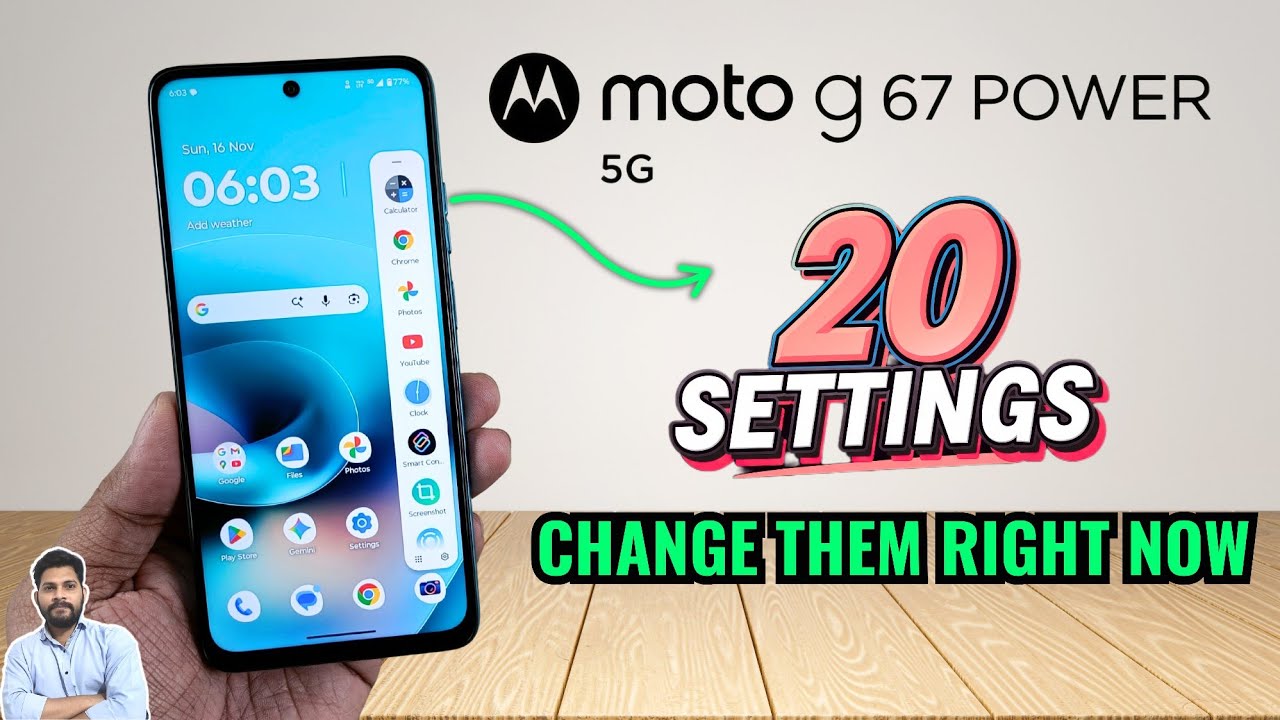 Moto G67 Power 5G: измените эти 20 настроек прямо сейчас