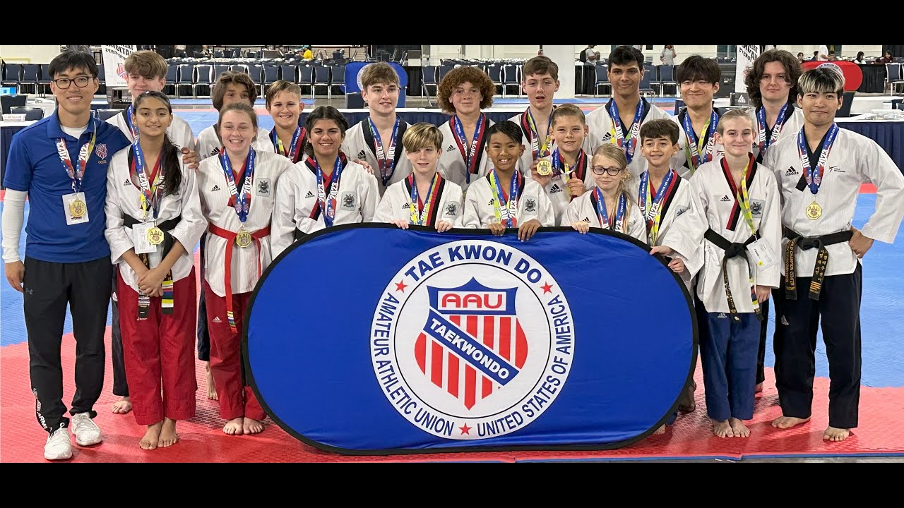 AAU TAEKWONDO NATIONALS FLORIDA 2023 DEMONSTRATION TEAM TAEKWONDO WCC WORLD CHAMPION CENTER KUKKIWON