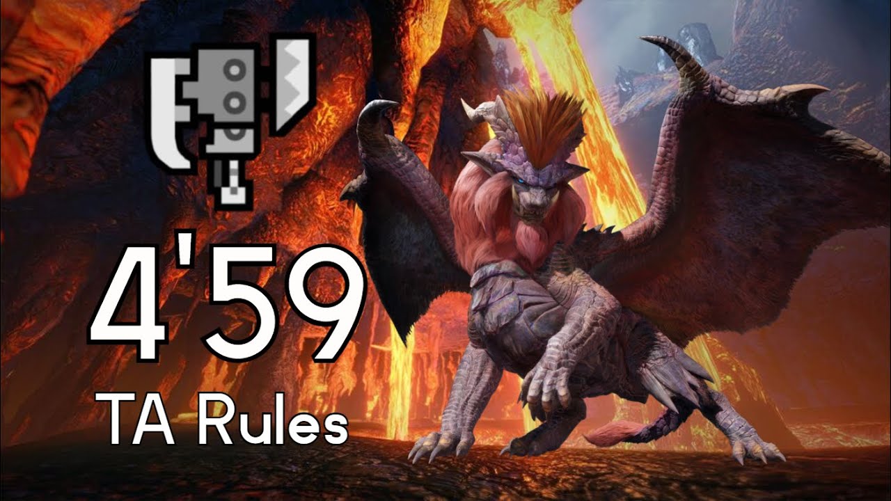 [MH Rise] HR★7 Teostra Switch Axe solo TA Rules 4'59 | 炎王龍 スラッシュアックス